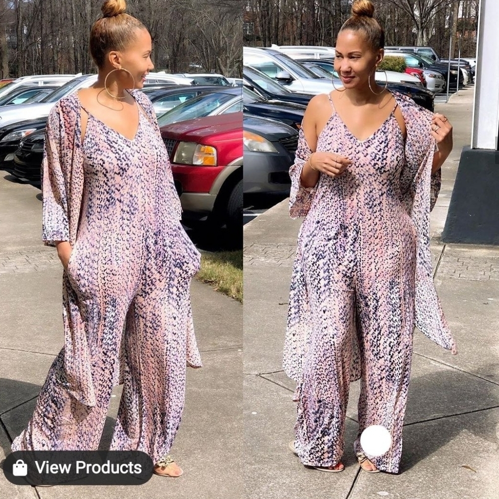 Pebble pink tank jumper jumpsuit